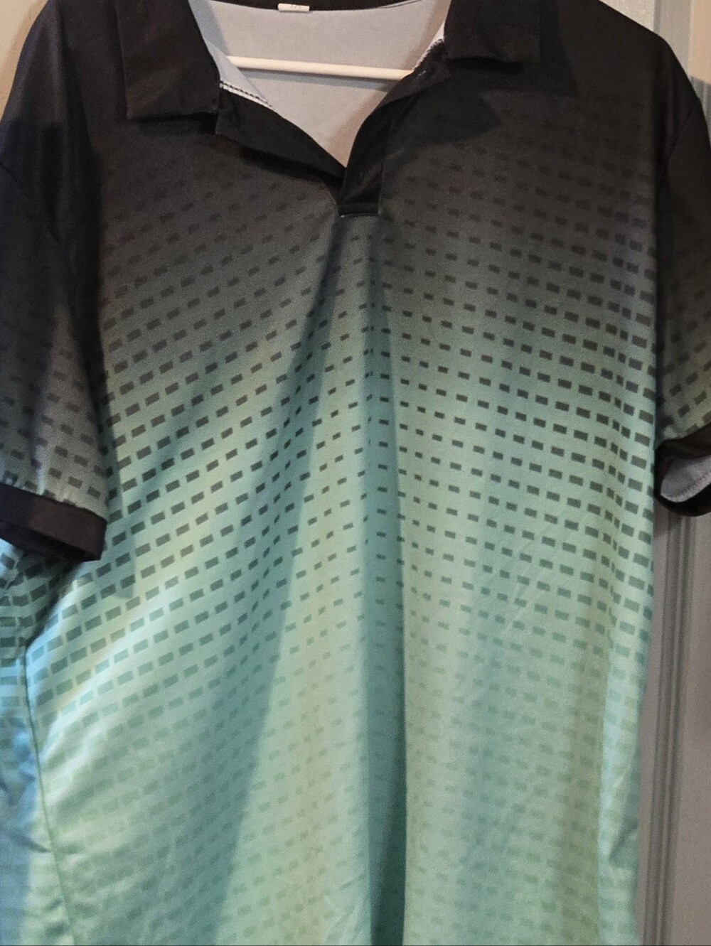 Men's Gradient Teal Polo Shirt